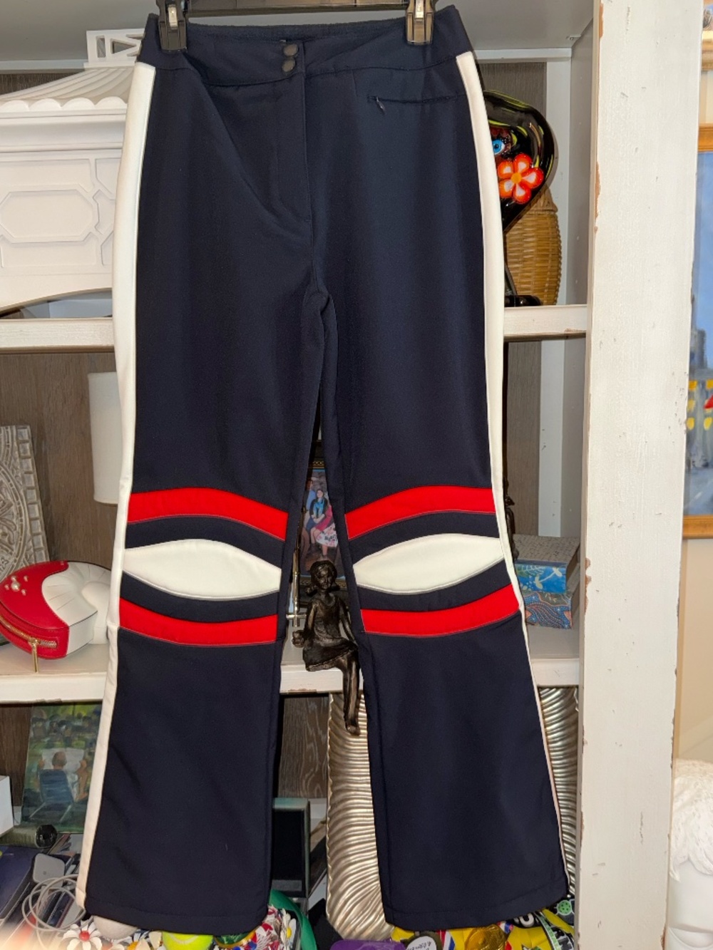 We Norwegians Small S Solo ski pants navy blue retro red white - Picture 4 of 8